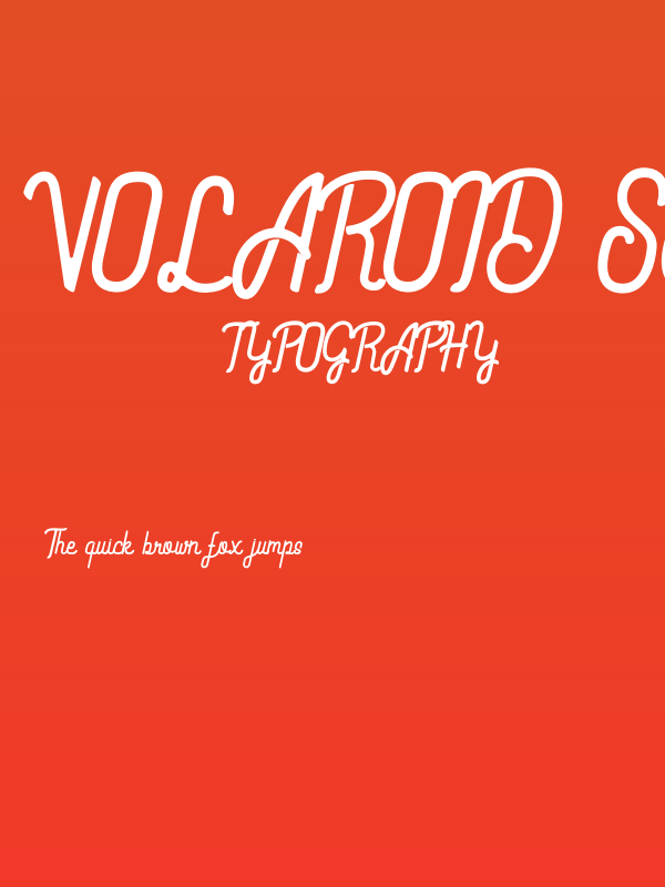 Volaroid Script Poster