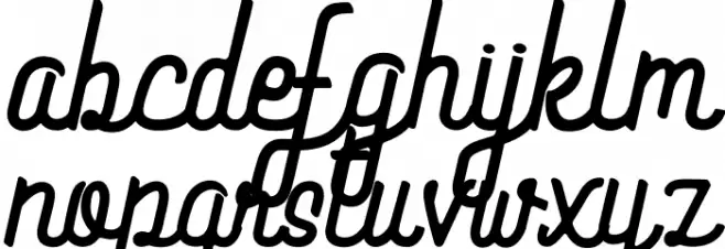 Volaroid Script Schriftart Kleinbuchstaben