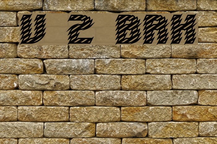 Volatile 2 BRK Font examples