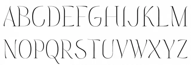 Volatile Serif PERSONAL USE Regular Caratteri MAIUSCOLE
