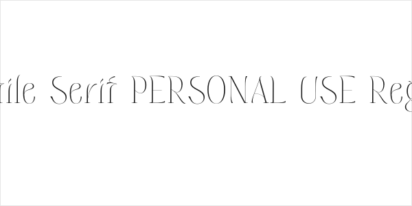 Volatile Serif PERSONAL USE Regular Logo