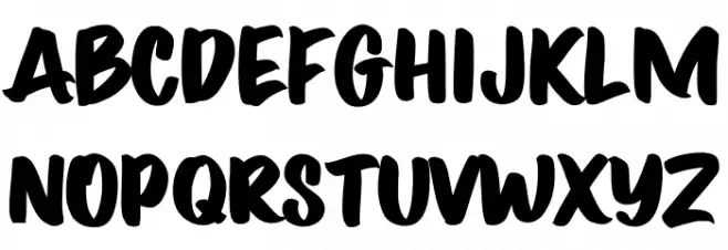 Volatter Free Regular Шрифта ВЕРХНИЙ