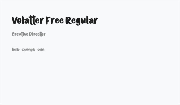 Volatter Free Regular Business Card