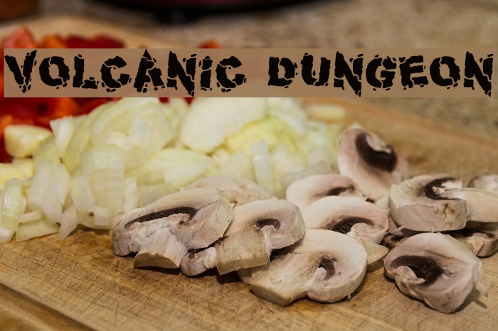 Volcanic Dungeon Font examples
