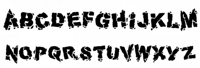 Volcanic Dungeon خط أحرف صغيرة