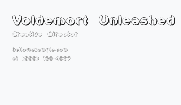 Voldemort Unleashed Business Card