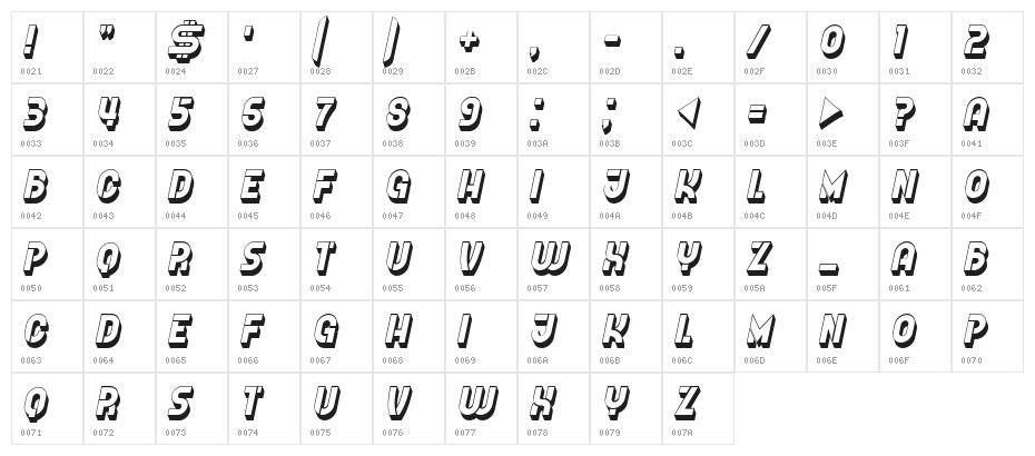 Voleur Hollow Regular Character Map