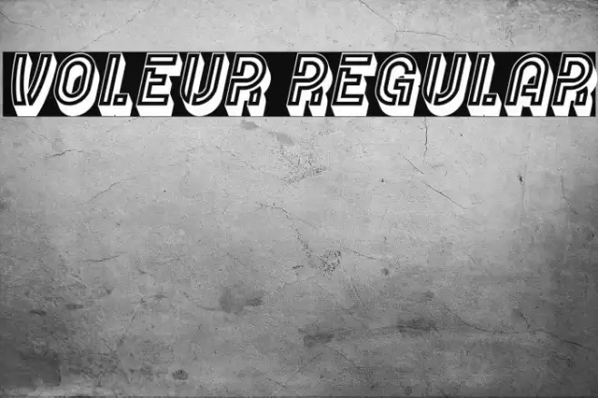 Voleur Regular Font examples