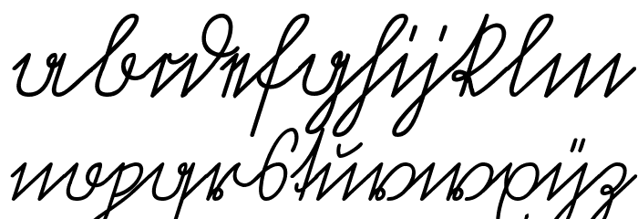 Volk Redis Italic Font LOWERCASE