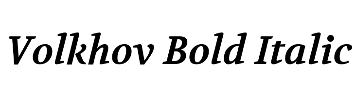 Volkhov Bold Italic Font