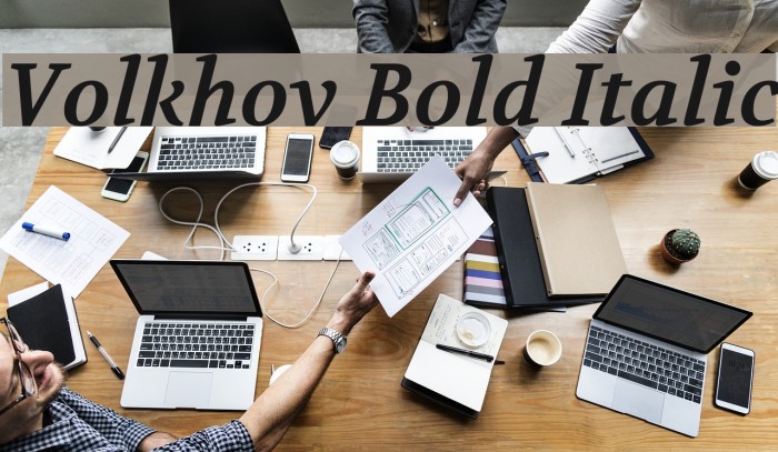 Volkhov Bold Italic Font examples