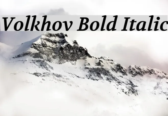 Volkhov Bold Italic Example 3