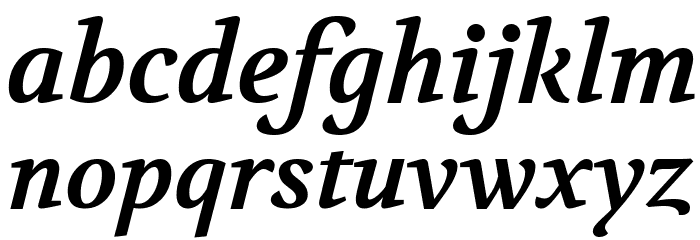 Volkhov Bold Italic Font LOWERCASE