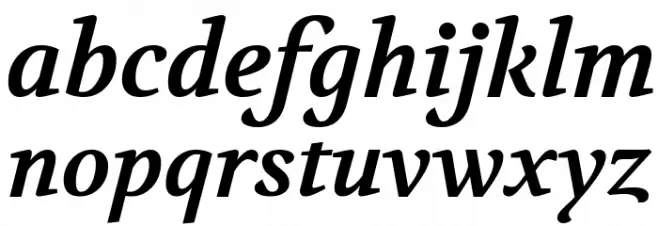 Volkhov Bold Italic Fuentes MINÚSCULAS