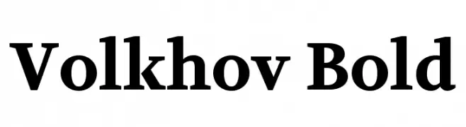 Volkhov Bold  नि: शुल्क फ़ॉन्ट्स डाउनलोड