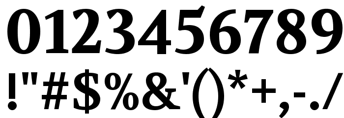 Volkhov Bold Font OTHER CHARS