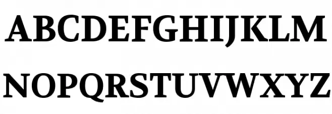 Volkhov Bold Font UPPERCASE
