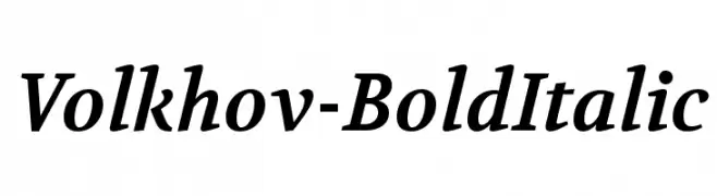 Volkhov-BoldItalic  Descarca Fonturi Gratis