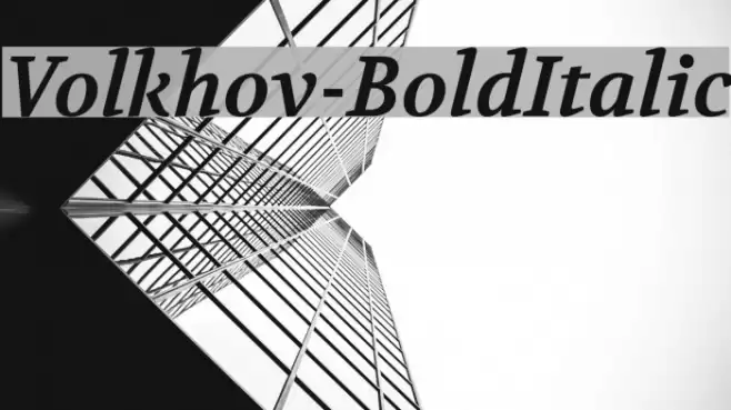 Volkhov-BoldItalic Font examples