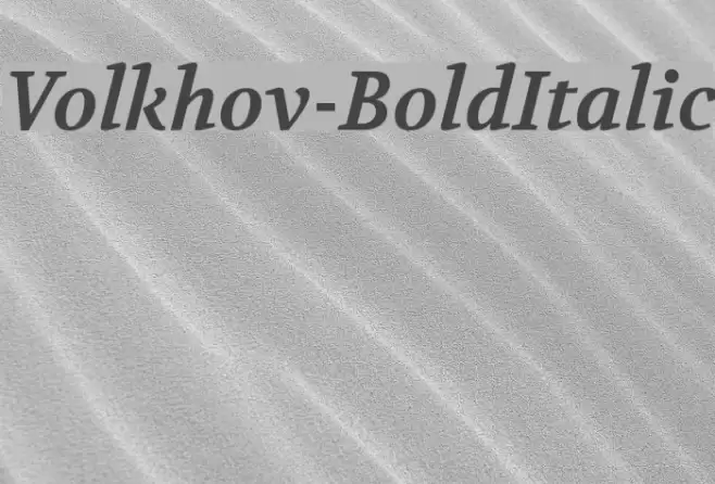 Volkhov-BoldItalic Font examples