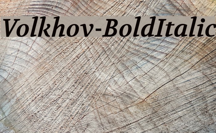 Volkhov-BoldItalic Font examples