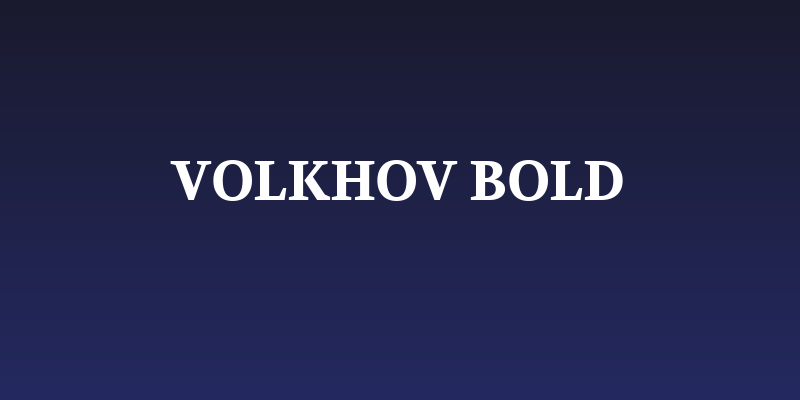 Volkhov Bold Social Header