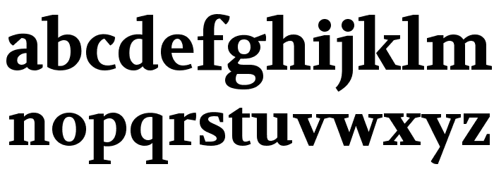 Volkhov Bold Font LOWERCASE