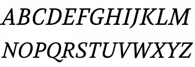 Volkhov Italic Polices MAJUSCULES