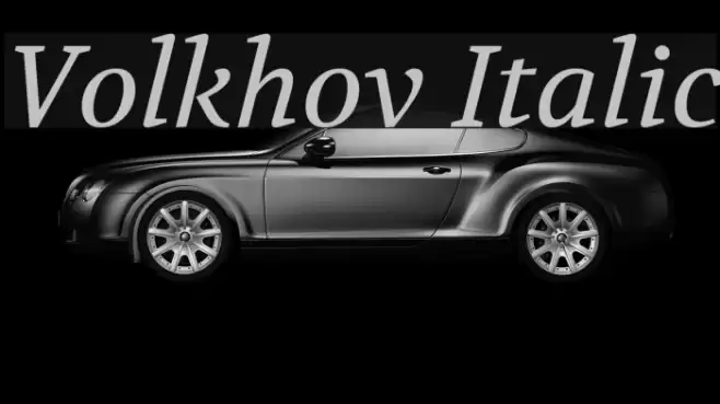 Volkhov Italic Font examples