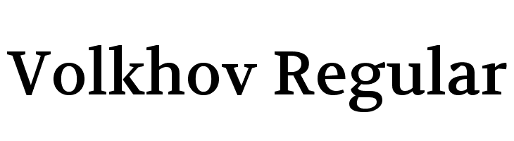 Volkhov Regular Font