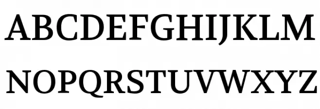 Volkhov Regular Schriftart Groß