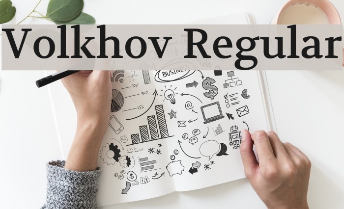 Volkhov Regular Font examples