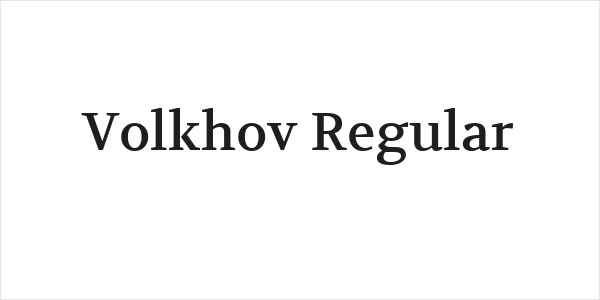 Volkhov Regular Logo