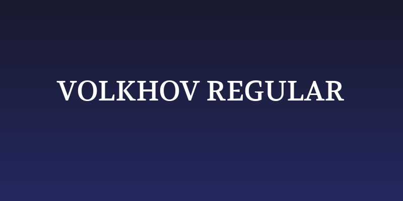 Volkhov Regular Social Header
