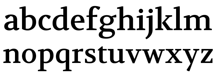 Volkhov Regular Font LOWERCASE