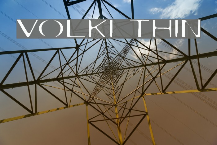 Volki Thin Font examples