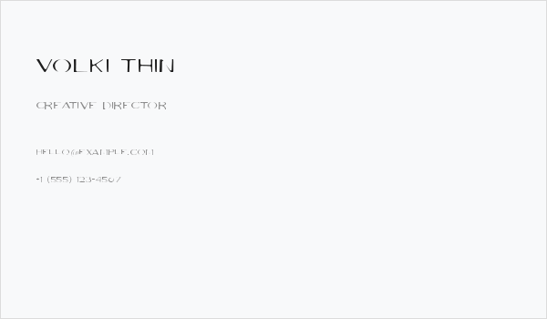 Volki Thin Business Card