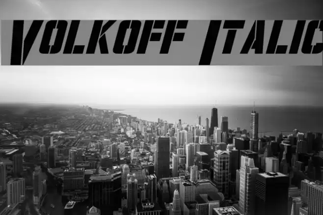 Volkoff Italic Font examples