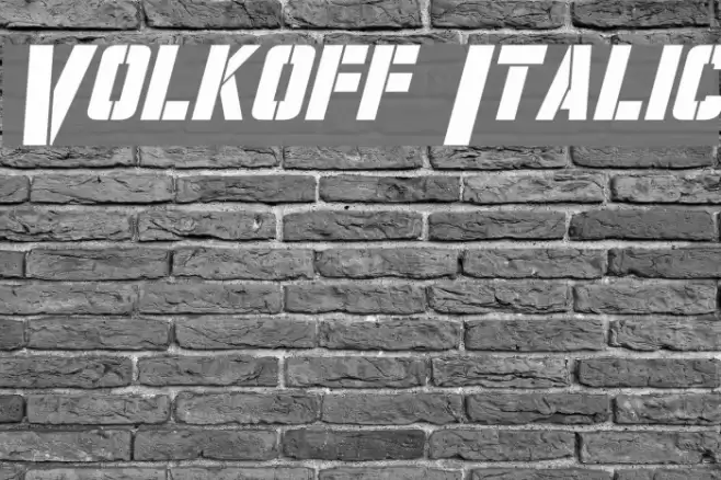 Volkoff Italic Font examples