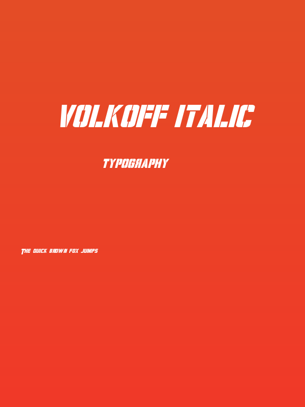Volkoff Italic Poster