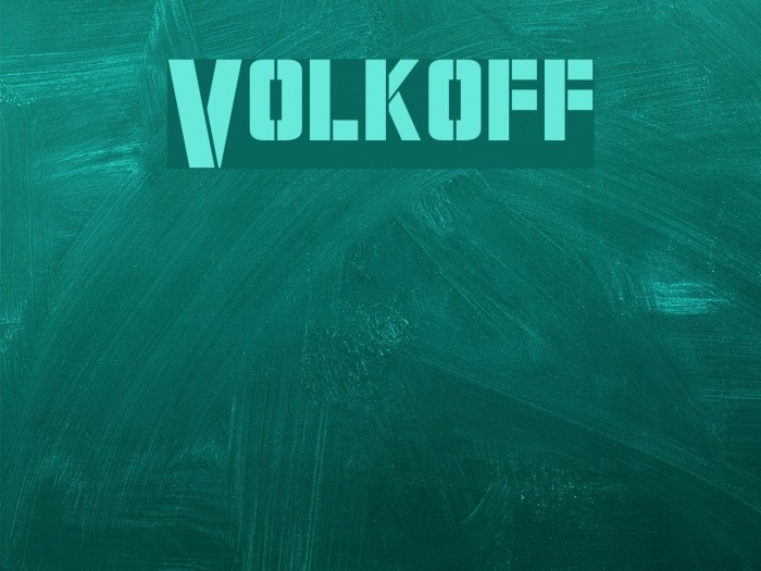Volkoff フォント examples