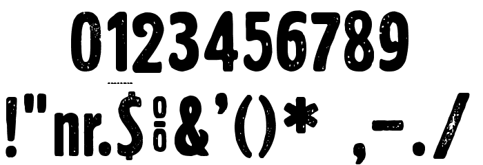 Volkszeitung 21 Font OTHER CHARS