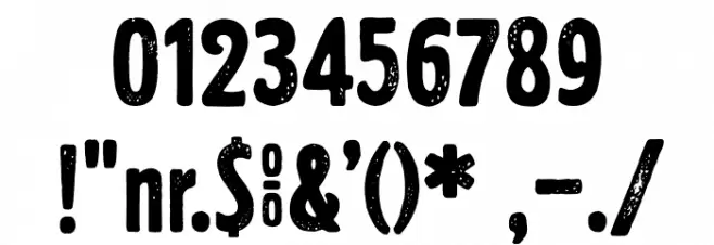 Volkszeitung 21 Font OTHER CHARS