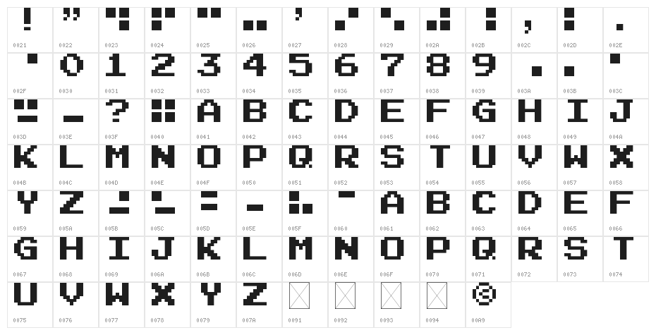 Volleyball Regular Character Map