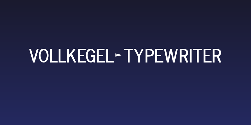 Vollkegel-Typewriter Social Header