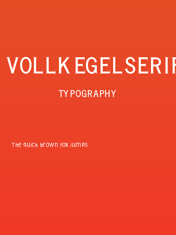 VollkegelSerif Poster