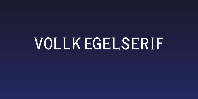 VollkegelSerif Social Header