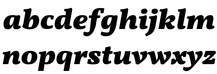 Vollkorn Black Italic Font LOWERCASE