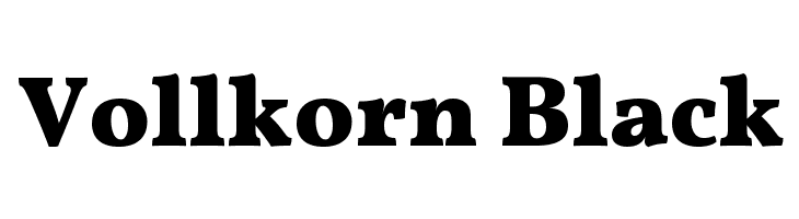 Vollkorn Black  font caratteri gratis