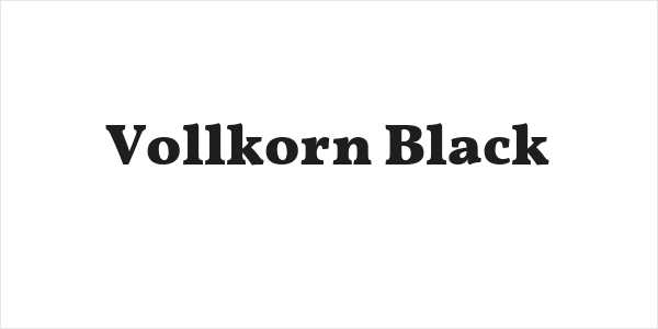 Vollkorn Black Logo